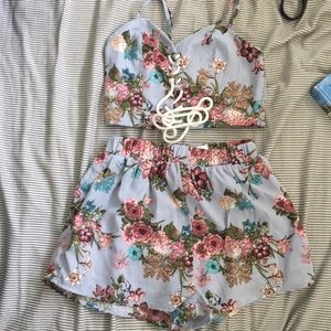 Two piece floral set